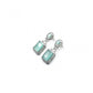 Generic Women's Brass Silver Plated Drop Earrings (Turquoise)