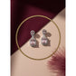 Generic Women's Brass Silver Plated Drop Earrings (Pink)