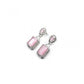 Generic Women's Brass Silver Plated Drop Earrings (Pink)
