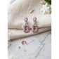 Generic Women's Brass Silver Plated Drop Earrings (Pink)