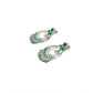 Generic Women's Brass Silver Plated Chandbali Earrings (Green)