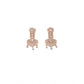 Generic Women's Brass Silver Plated Drop Earrings (White)