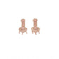 Generic Women's Brass Silver Plated Drop Earrings (Pink)