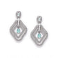 Generic Women's Brass Silver Plated Drop Earrings (Turquoise)