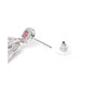 Generic Women's Brass Silver Plated Drop Earrings (Red)