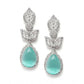 Generic Women's Brass Silver Plated Drop Earrings (Turquoise)