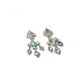 Generic Women's Brass Silver Plated Drop Earrings (Turquoise)