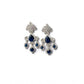 Generic Women's Brass Silver Plated Drop Earrings (Blue)