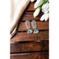 Generic Women's Brass Silver Plated Drop Earrings (Turquoise)