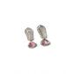 Generic Women's Brass Silver Plated Drop Earrings (Pink)