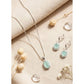 Generic Women's Brass Silver Plated Pendant Set (Turquoise)