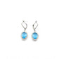 Generic Women's Brass Silver Plated Pendant Set (Blue)
