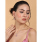 Generic Women's Brass Silver Plated Pendant Set (Pink)