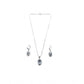 Generic Women's Brass Silver Plated Pendant Set (Grey)