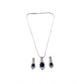 Generic Women's Brass Silver Plated Pendant Set (Blue)