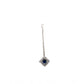 Generic Women's Brass Silver Plated Pendant Set (Blue)