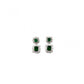 Generic Women's Brass Silver Plated Pendant Set (Green)