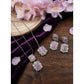 Generic Women's Brass Silver Plated Pendant Set (Pink)