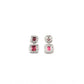 Generic Women's Brass Silver Plated Pendant Set (Red)