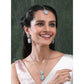 Generic Women's Brass Silver Plated Pendant Set (Mint)