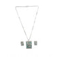 Generic Women's Brass Silver Plated Pendant Set (Turquoise)