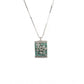 Generic Women's Brass Silver Plated Pendant Set (Turquoise)