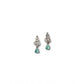 Generic Women's Brass Silver Plated Necklace set (Turquoise)