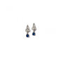 Generic Women's Brass Silver Plated Necklace set (Blue)