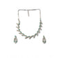 Generic Women's Brass Silver Plated Necklace set (Turquoise)