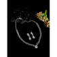 Generic Women's Brass Silver Plated Necklace set (Turquoise)