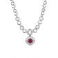 Generic Women's Brass Silver Plated Necklace set (Red)