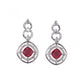Generic Women's Brass Silver Plated Necklace set (Red)