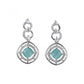 Generic Women's Brass Silver Plated Necklace set (Turquoise)