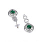 Generic Women's Brass Silver Plated Necklace set (Green)