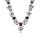 Generic Women's Brass Silver Plated Necklace set (Multicolor)