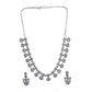 Generic Women's Brass Silver Plated Necklace set (White)