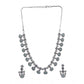 Generic Women's Brass Silver Plated Necklace set (Turquoise)