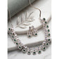 Generic Women's Brass Silver Plated Necklace set (Green)