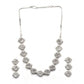 Generic Women's Brass Silver Plated Necklace set (White)