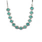 Generic Women's Brass Silver Plated Necklace set (Turquoise)