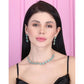 Generic Women's Brass Silver Plated Necklace set (Turquoise)