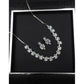Generic Women's Brass Silver Plated Necklace set (Turquoise)