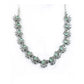 Generic Women's Brass Silver Plated Necklace set (Turquoise)