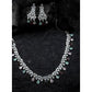 Generic Women's Brass Silver Plated Necklace set (Multicolor)