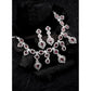 Generic Women's Brass Silver Plated Necklace set (Red)