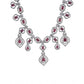 Generic Women's Brass Silver Plated Necklace set (Red)