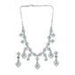 Generic Women's Brass Silver Plated Necklace set (Turquoise)