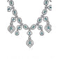 Generic Women's Brass Silver Plated Necklace set (Turquoise)