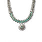 Generic Women's Brass Silver Plated Necklace set (Turquoise)