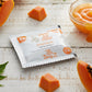 Papaya face wash sachet showing gentle cleansing foam